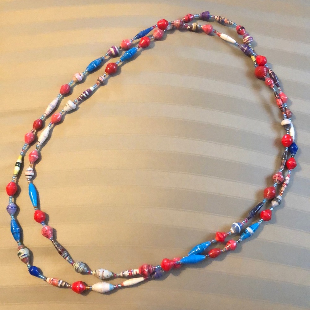 Handmade paper necklace #3